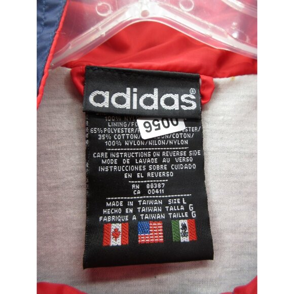 VINTAGE Adidas Jacket Large Track Warm Up Windbreaker 90s Retro Coat * - Picture 11 of 14